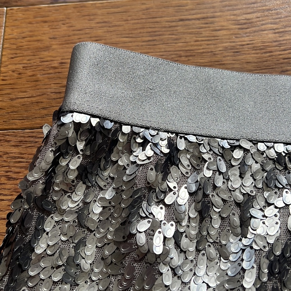 Gray/Silver Sequin Skirt - image 2